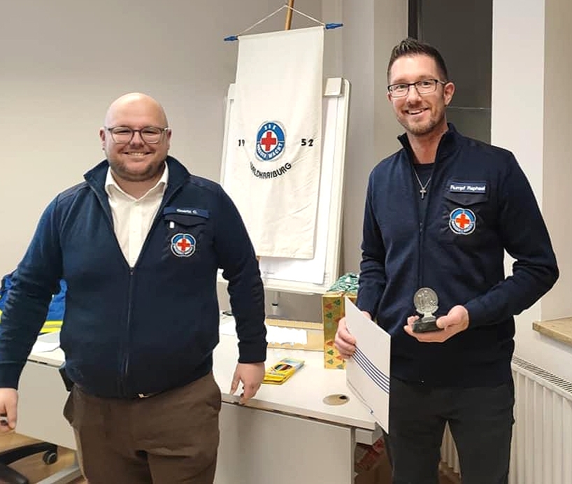 Wasserwacht Verdienst-Medaille in Silber:  Christian Goertz und Raphael Rumpf