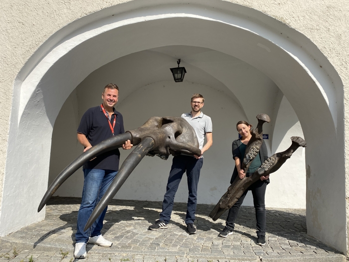 Berühmter Urelefant aus Mühldorf im Dinoland im Schlosspark Tüßling
